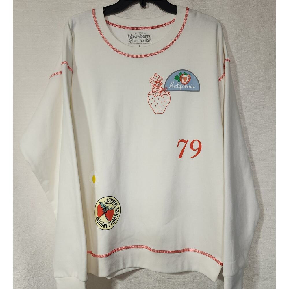 Strawberry shortcake white sweatshirt size Large women's